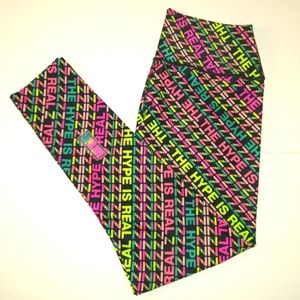 Zumba The Hype Is Real High Waisted Ankle Leggings - Size L